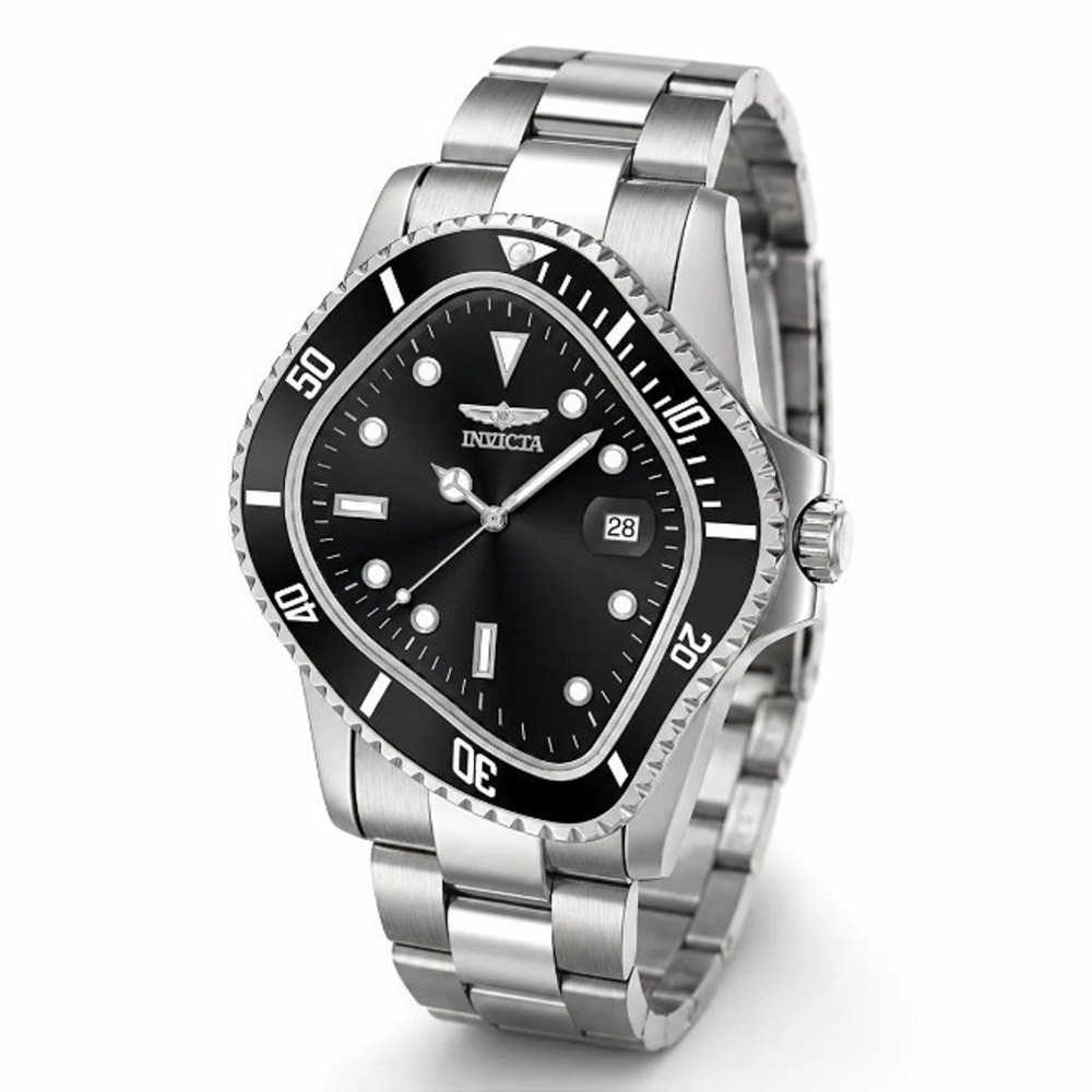 Invicta Artist Surreal 51002 Men's Watch 40mm Silver Tone Black Dial Quartz